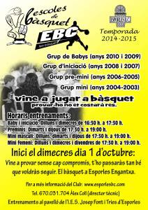 INICI ESCOLES DE B&Agrave;SQUET E.B.C.